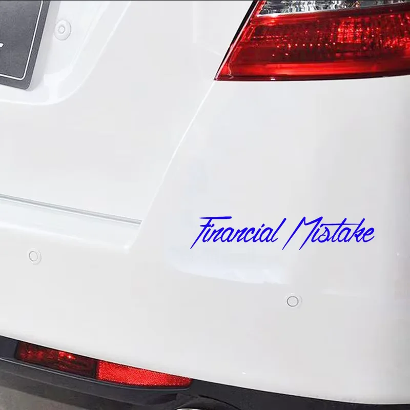 1-Pair Car Window Bumper Financial Design Bicycle Personalized Decoration Vinyl Car Stickers Jdm