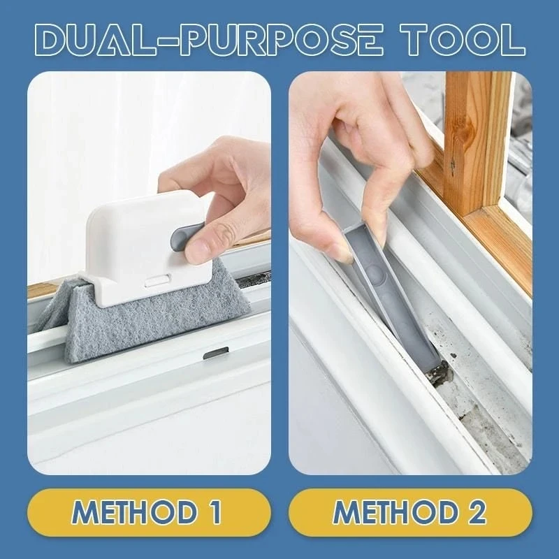 Xiaomi 2 In 1 Groove Cleaning Tool Window Frame Door Cleaning Brush Sliding Door Track Cleaning Tools Hand-held Crevice Cleaner
