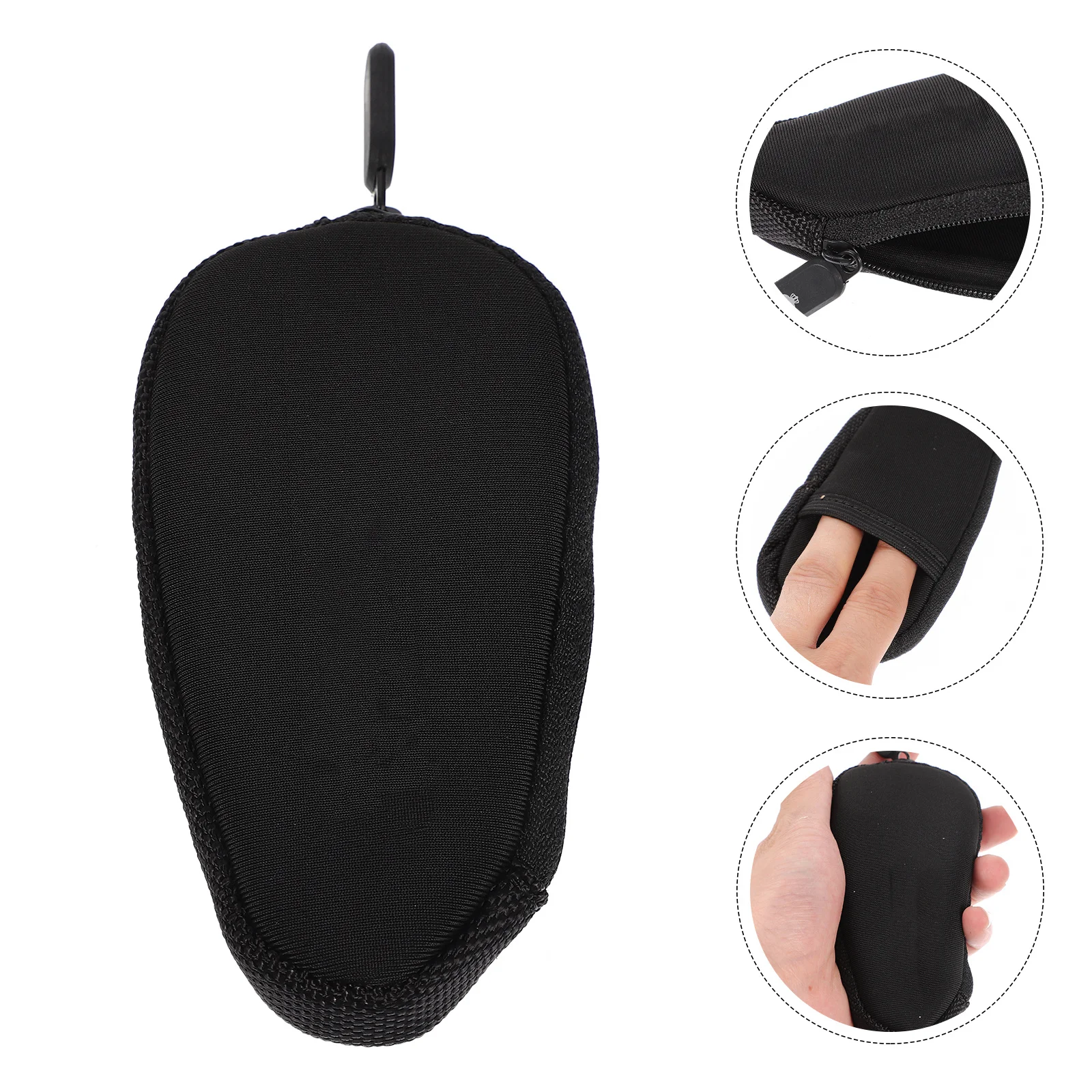 

Storage Bag Black Tube Saxophone Mouthpiece Container Zipper Flute Head Suction Alto Pouches Portable