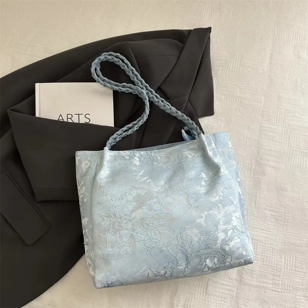 Texture Leisure New Chinese Style Shoulder Bag Antique Large Capacity Hanfu Element Tote Bag Versatile Work Storage Bag Gift