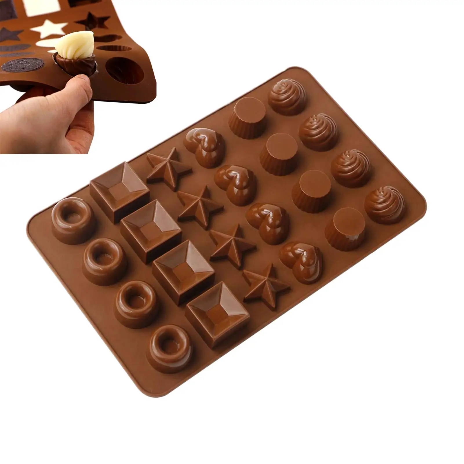 

Heart Shape Silicone Molds Reusable Silicone Cake Chocolate Candy Fondant Mold heart Floral Mould for Baker Candy Molds