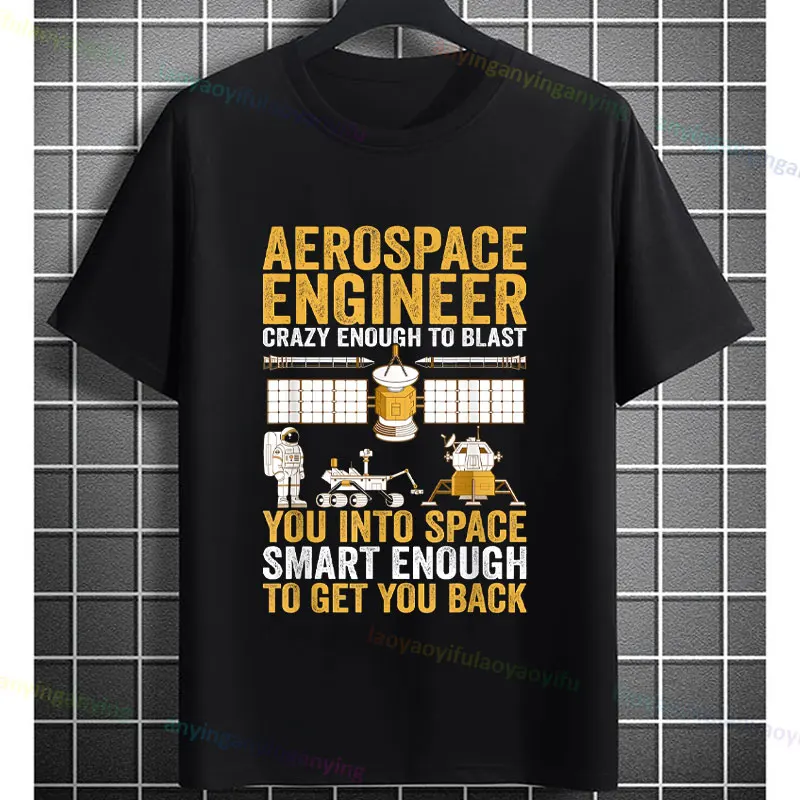 Funny Funny Aerospace Engineer Rocket Science Slogan Graphic T-shirt Pure Cotton Short Sleeve Fashion Casual Outdoor Tshirt