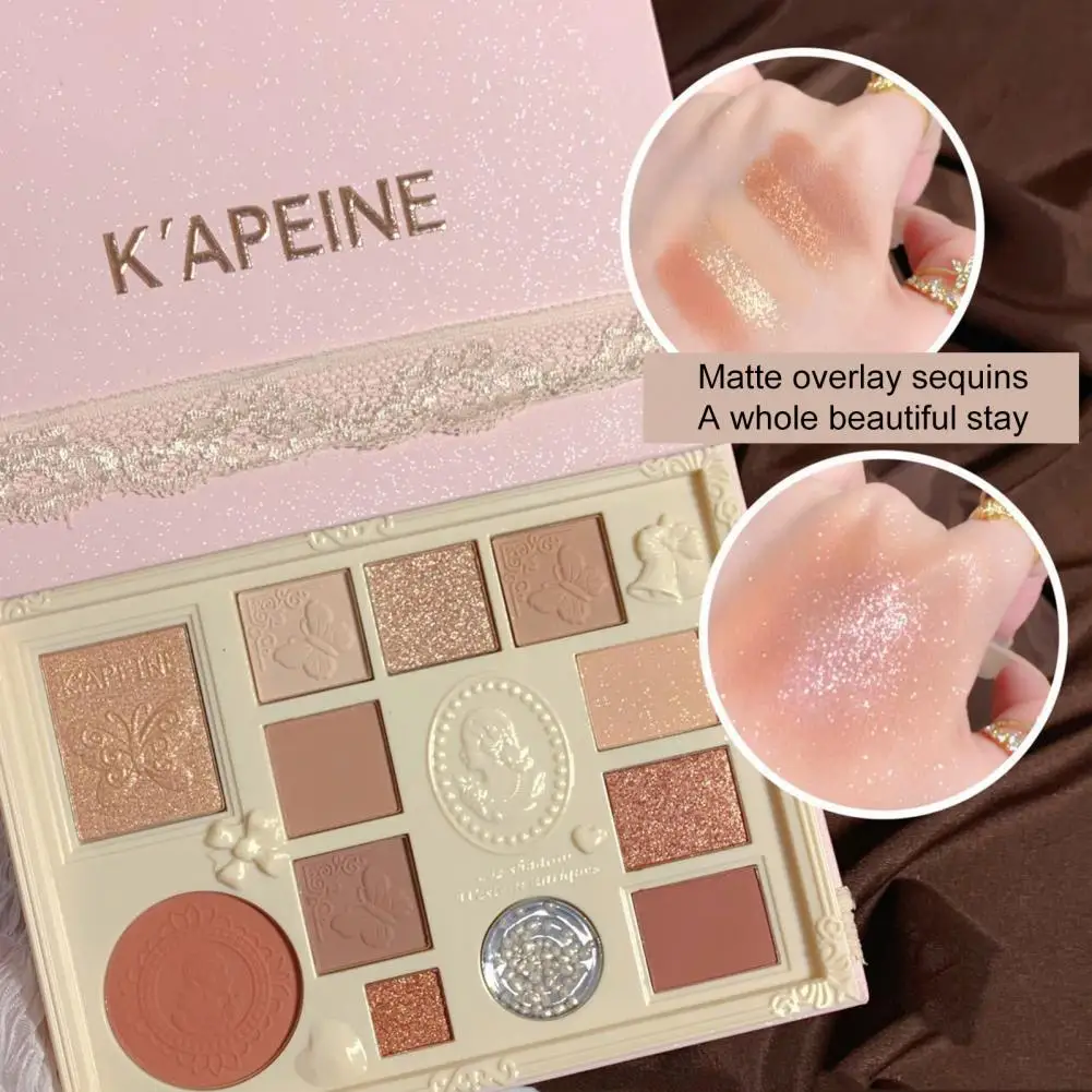 Neue Relief Rose Lidschatten Platte Erde Farbe Matte Reparatur Erröten Highlight Pulver Lidschatten Make-Up Palette Rose Erde Farben