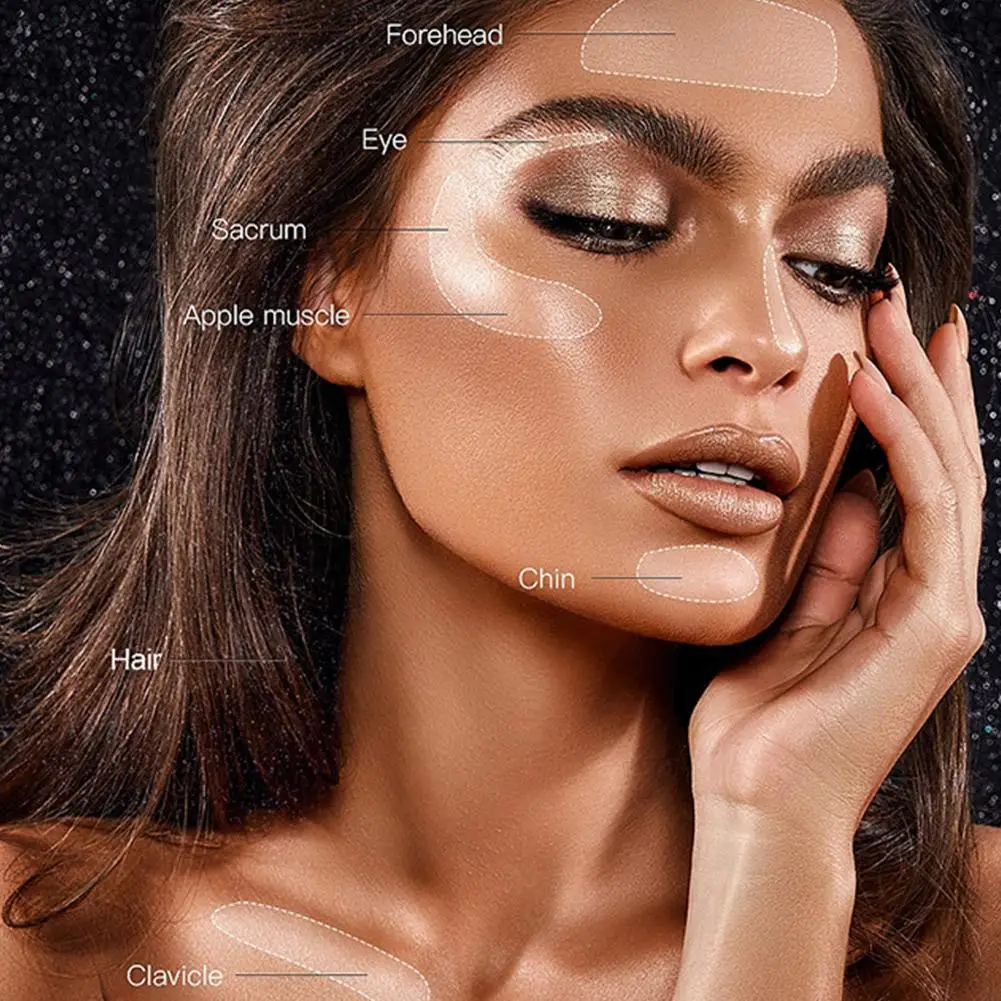 لوحة مكياج بهايلايتر من الورد ثلاثي الأبعاد ، مستحضرات تجميل برونزي ، بودرة لامعة ، كونتور وجه ، راحة رائعة ، زهرة 1 led