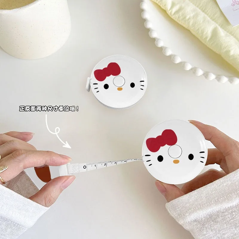 Sweet and cute HelloKitty pochacco creative cartoon pattern mini portable 2m measuring tape measure Sanrio children's toy gift