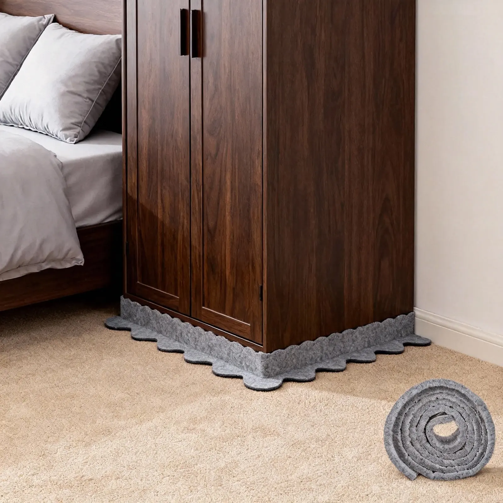 

Рулон самоклеящейся войлочной ленты для мебели, подкладок для стульев, защиты пола, противоскользящий войлочный коврик для дома