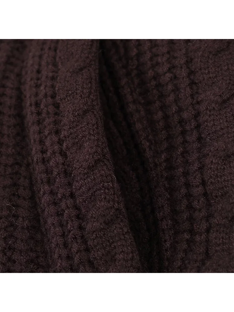 HH Vrouwen Elegante Zakken Gebreide Katoenen Jas Vrouwelijke Casual Effen Rits Capuchon Acht Strand Weven Verdikte Winterjas