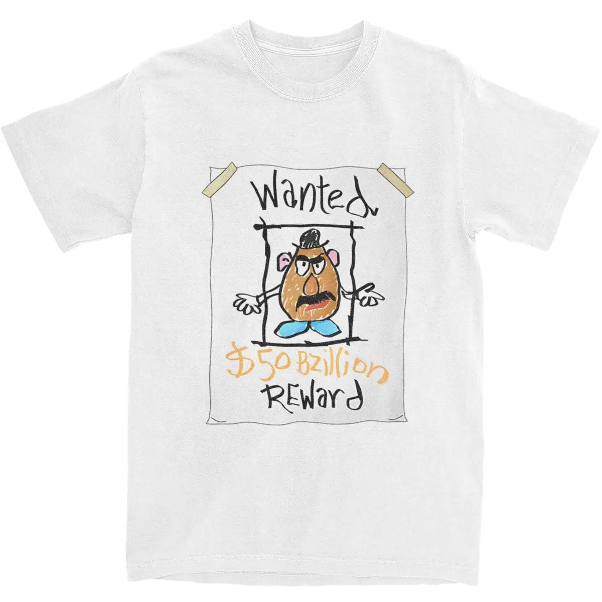

Wanted Poster 5 T Shirt Harajuku T Shirts Short Sleeve Vintage Tshirt Beach Pure Cotton Comfortable Oversized Tees