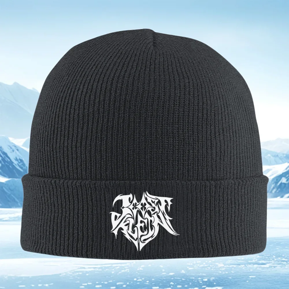 مجردة أنيقة منحنيات بيضاء خلفية سوداء الرجال النساء للجنسين محبوك قبعة قبعة صوفية قبعة الشتاء الحرارية الدافئة عيد الميلاد Ou