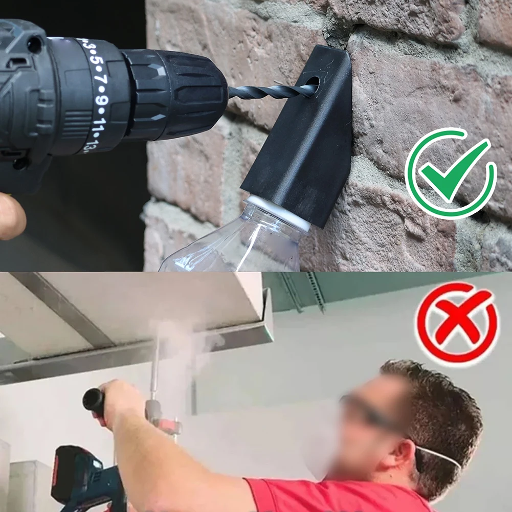 2pcs Electric Drill Dust Collector Plastic Covers for Power Tools Dust Collection Compatible with Various Plastic Water Bottles