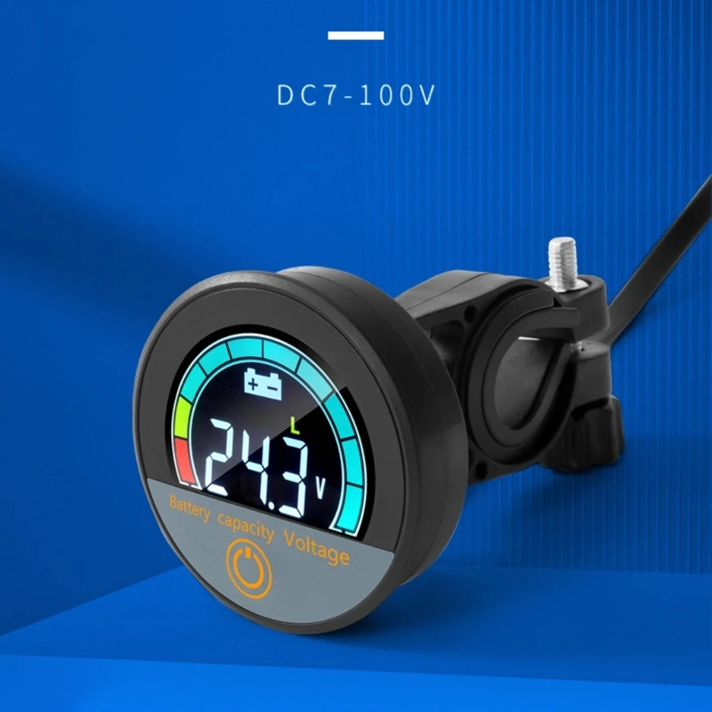 DC7-100V Two Wire VoltageMeter Digital Voltmeter with Percentage Display Backlit DropShipping