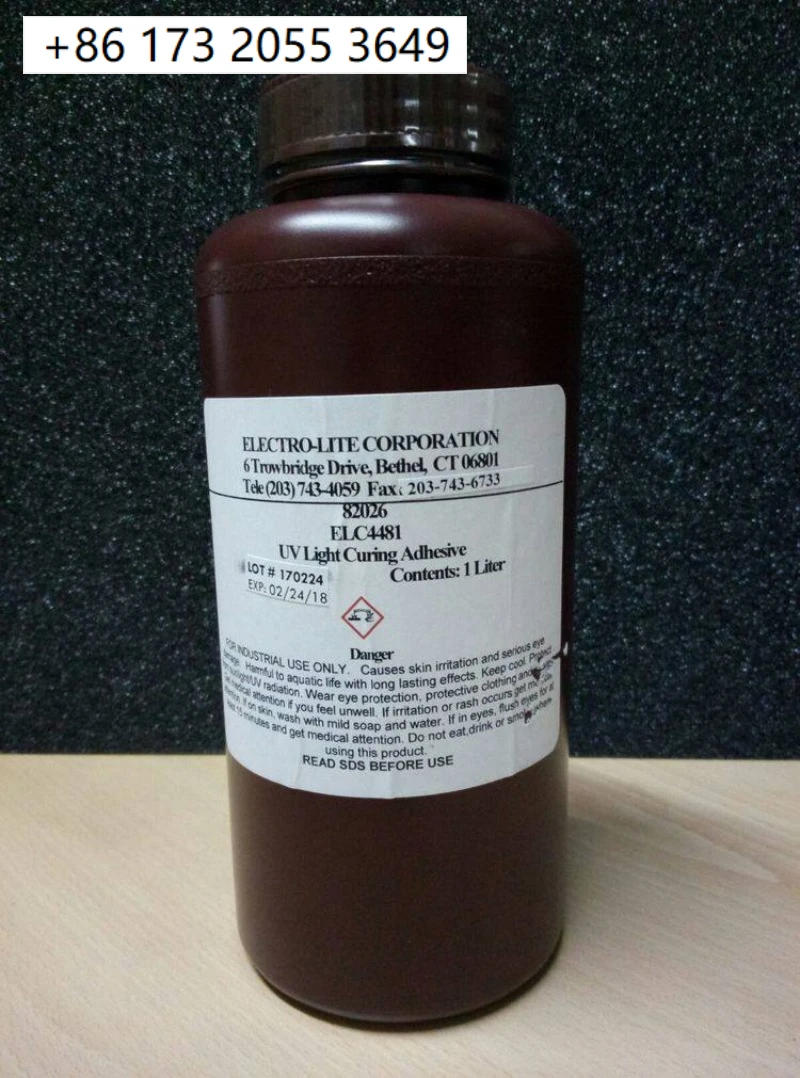 UV Curing Adhesive UVS/ELC 4481 10g 30g 1000g Solvent Resistant For Fiber Collimator Isolator