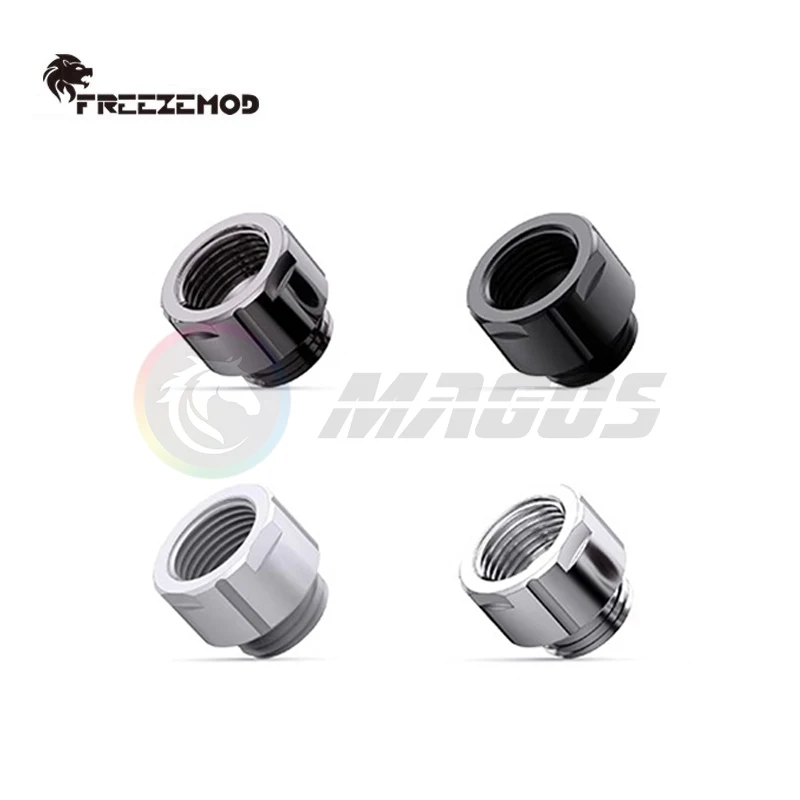 Freezemod M-F Extender Connector 10/20/30/40MM Hexagonal Fixed ,G1/4 Female to Male Adapter Brass Extension Fitting, 4 Colors