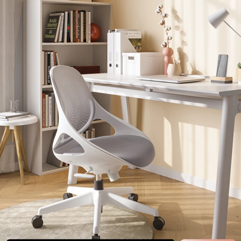 Ergonomic computer chair, home student writing office chair, breathable backrest, simple learning chair, waist protection