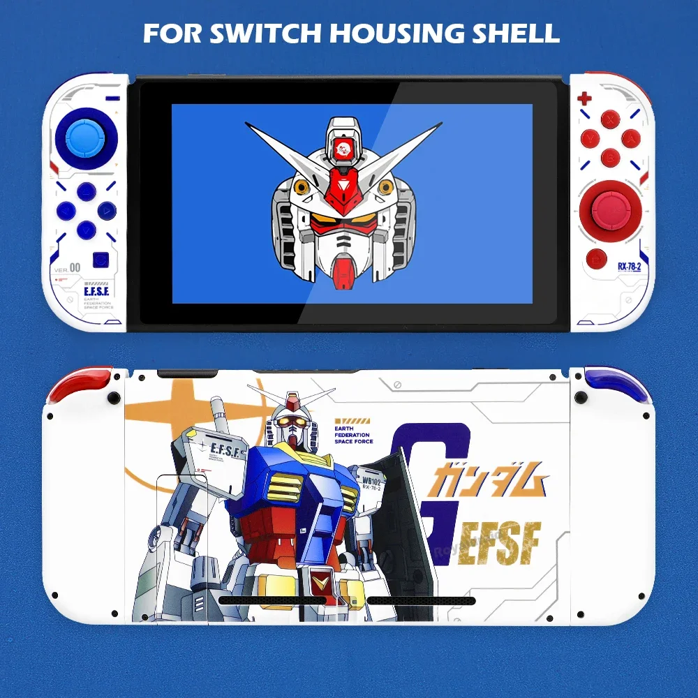 White Cartoon DIY for Nintend Switch Console Replacement Housing Shell Cover for NS Switch Joycons Housing Shell Case w Buttons