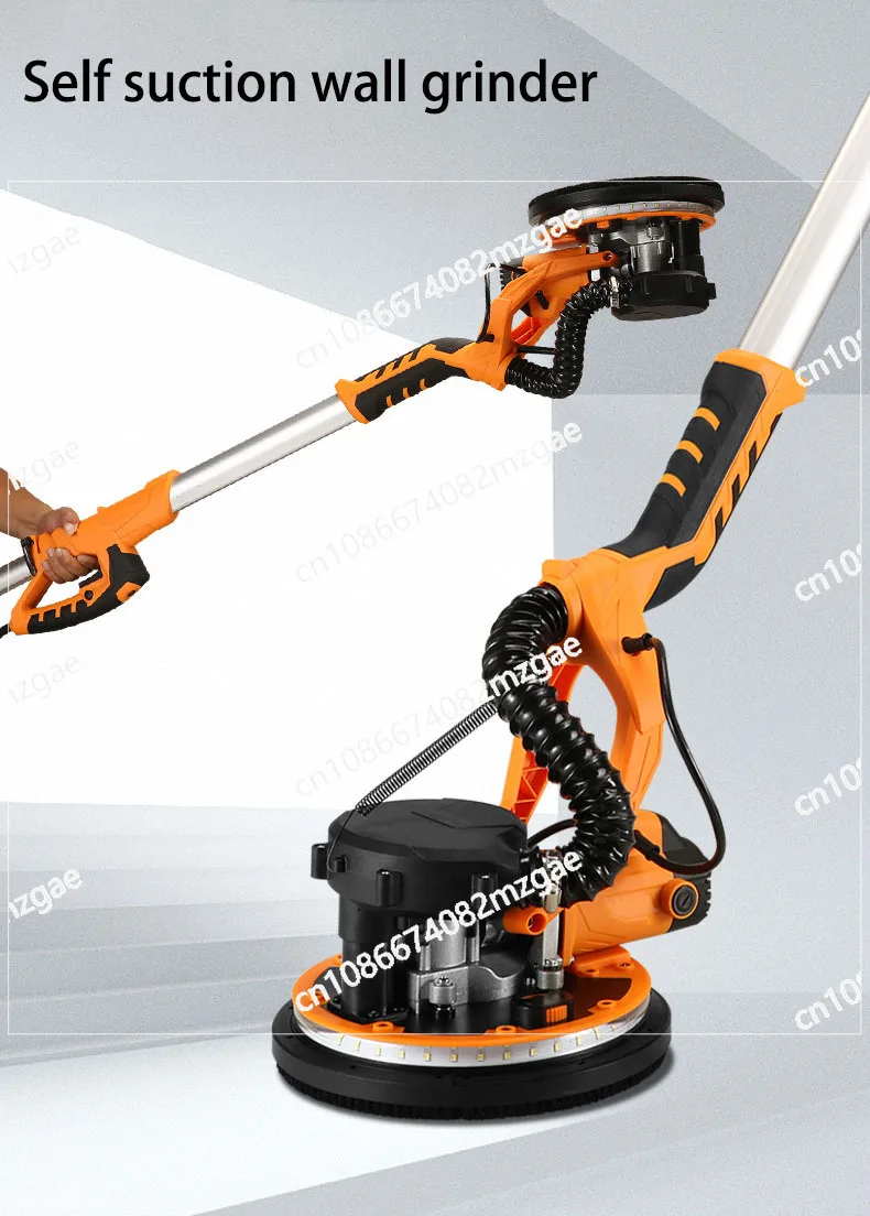 High Power Wall Grinder 225mm Dust-free Drywall Sander Portable Putty Grinding Machine Handheld Ceiling Polisher 110V/220V 9