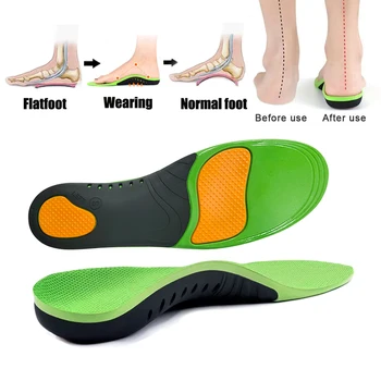 Palmilhas Premium de Gel de Silicone para Sapatos Homens Mulheres Ortopédicas Arco Suporte Palmilhas Desportivas para Pés Planos Fascite Plantar Sola Sapato