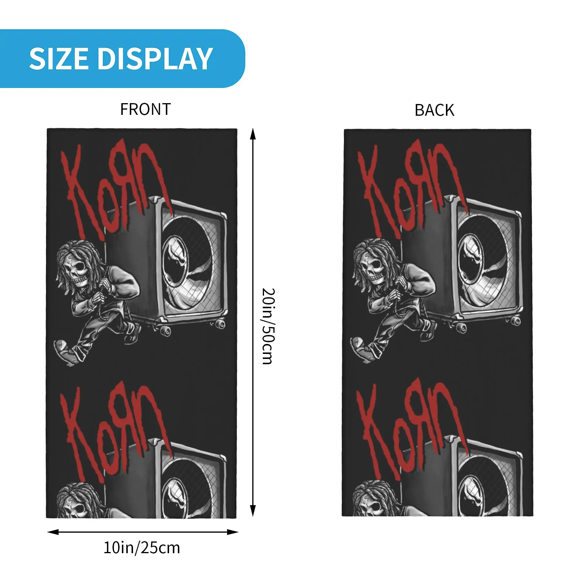 Custom Rock Band Korns Issues Hot Neck Gaiter Women Men UV Protection Winter  Bandana Scarf for Ski