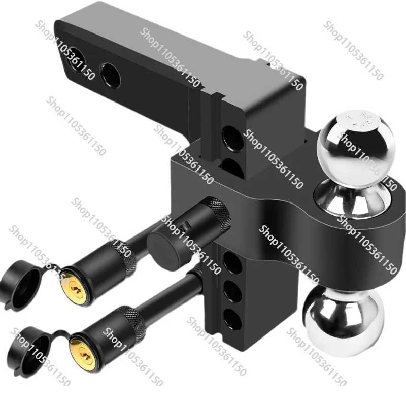 Strong pulling force, adjustable aluminum alloy trailer arm, 6 inches, with pin lock double-ended trailer arm