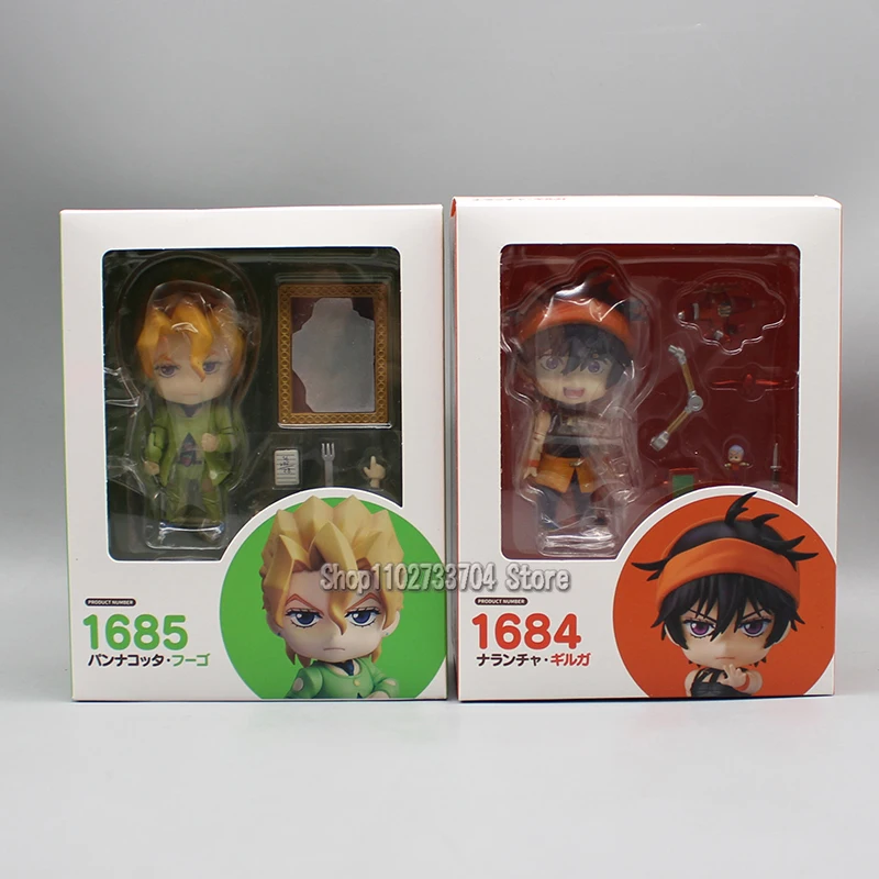 10cm Anime JOJO Figuras de Aventura Bizarra Pannacotta Fugo # 1685 Narancia Ghirga # 1684 Figuras de ação Brinquedos de aniversário modelo PVC