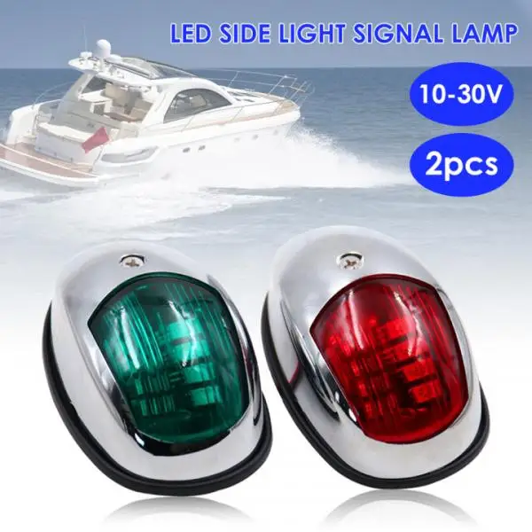 2 Pcs Boat Side Mount LED Stern Anchor Navigation Light for Yacht Speedboat Marine Port ABS Sealed Boat Accessories Marine