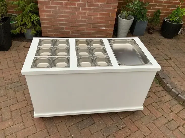 

Food Vans Trailers Kiosks Fruit Ice Cream Vans Mobile Snacks Food Carts with Umbrellas for Sale