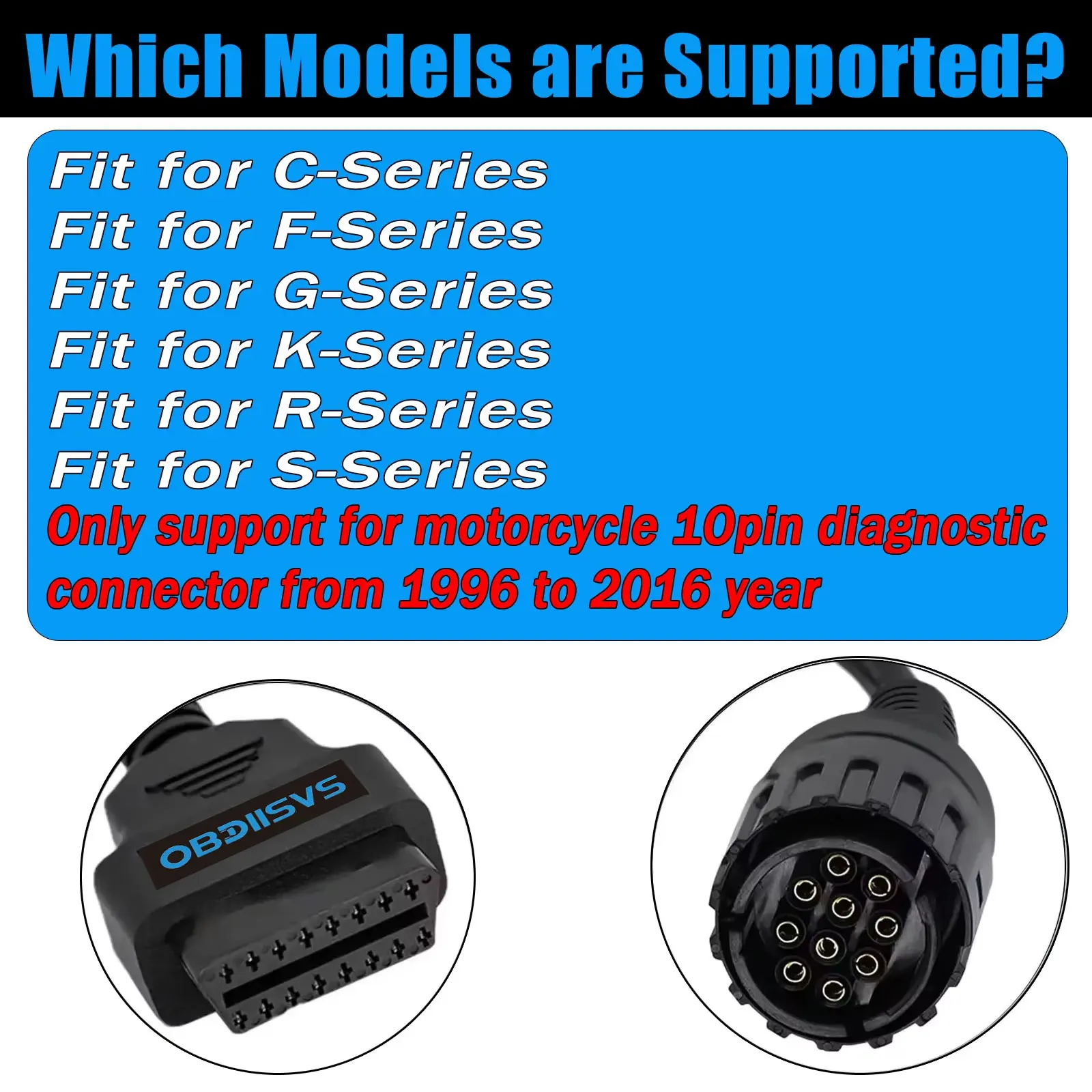 Motorrad-OBD2-Diagnosekabel für ICOM-D 10-Pin-OBD-Anschluss für F800GS S1000 R1200GS Motorrad für GS911 Kompatibel mit MotoScan – Detail 2