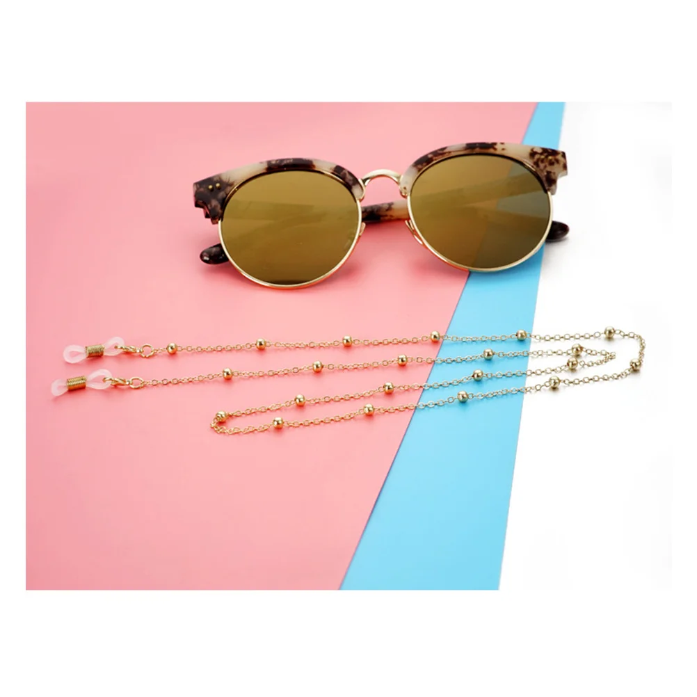 

3pcs Metallic Eyeglass Chain for Women Sunglasses Holder Retainer Cord Hanging Strap AOKWAWALIY
