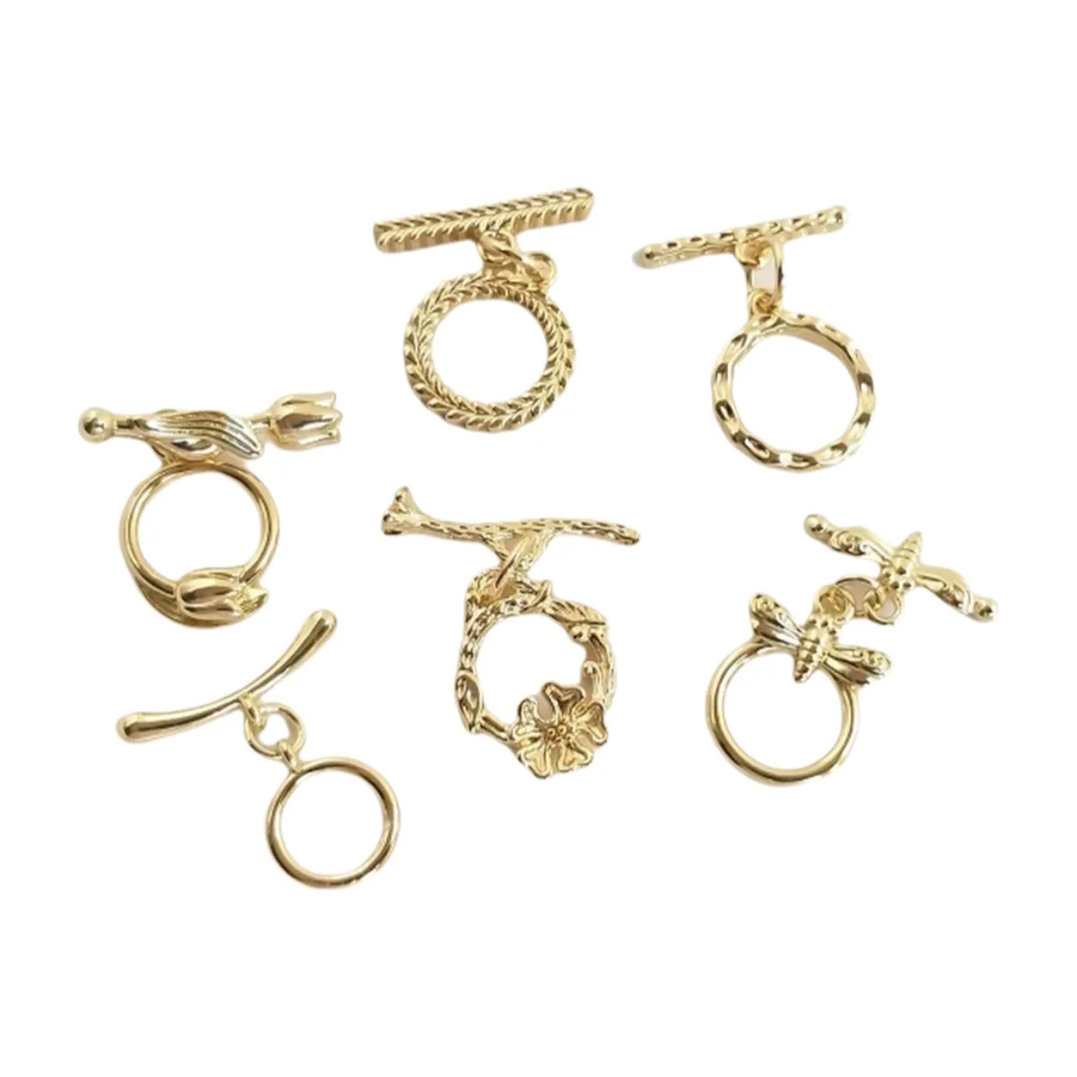 

1PCS 14K Real Gold Plated Light Gold OT Clasp, End Connector for DIY Bracelet & Pearl Necklace Accessories