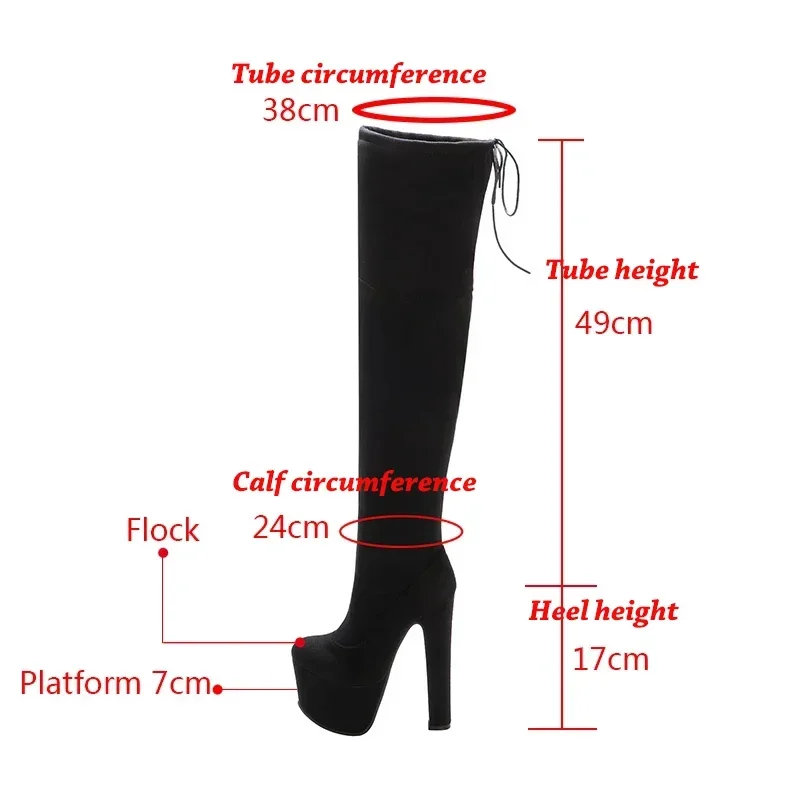 Sexy Chunky Platform Super High Heel Red Over The Knee Boots Women 2025 Winter Patent Leather Long Boots Woman\'s Designer Shoes