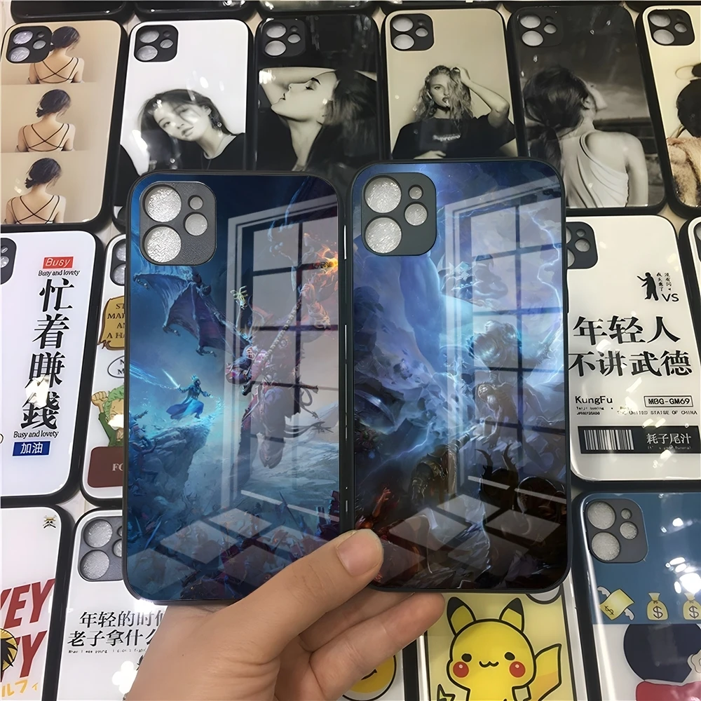 W-World Of W-Warcraft W-Wow Phone Case for iPhone 15 14 Pro 11 13 12 Mini XS XR Max 8 7 6 Plus SE 2020 Glass Design Cove