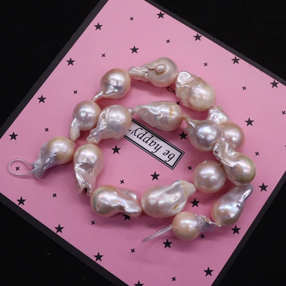

Large Baroque Natural Freshwater Pearls Fish-tail Shaped Irregular Pearls Straight Holes Beading Materials DIY Bracelets Jewelry