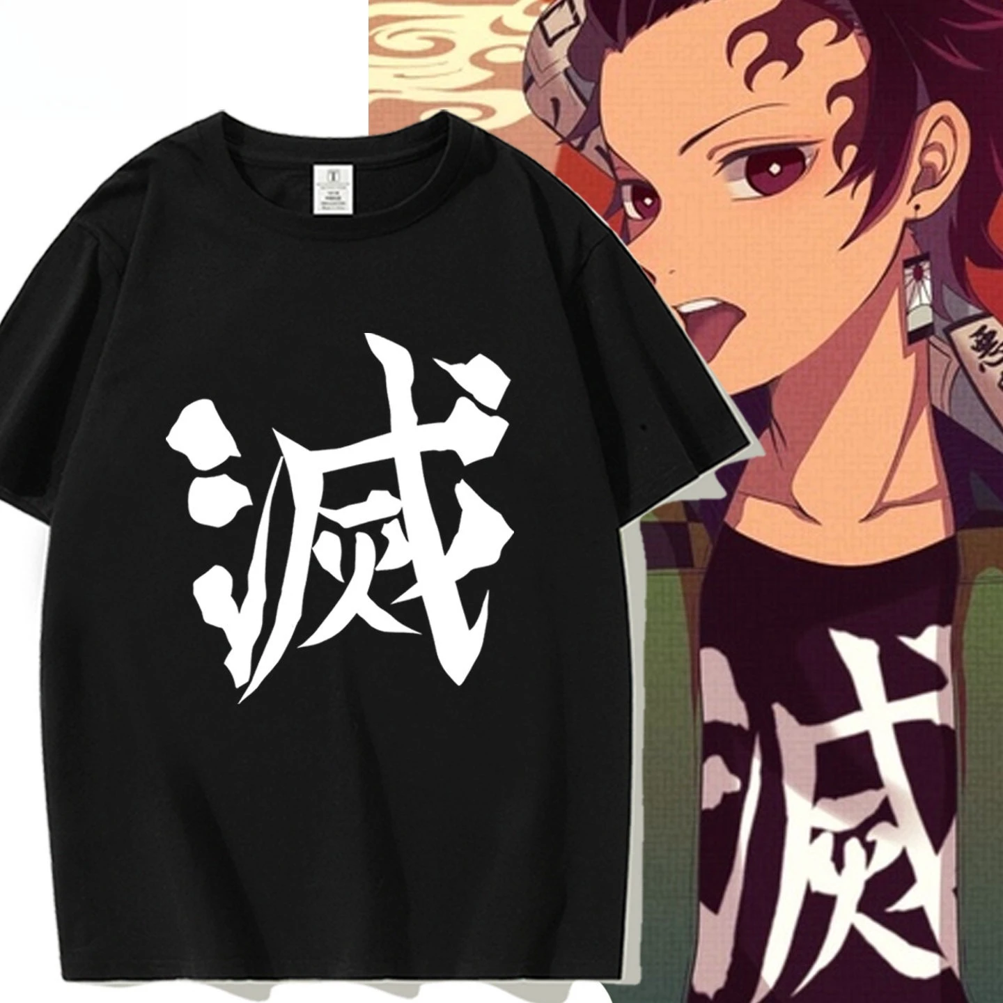 2026 Neues Demon Slayer Anime Print T-Shirt Kurzarm-T-Shirt Herren- und Damen-T-Shirt Sport Fitness Herren-T-Shirt