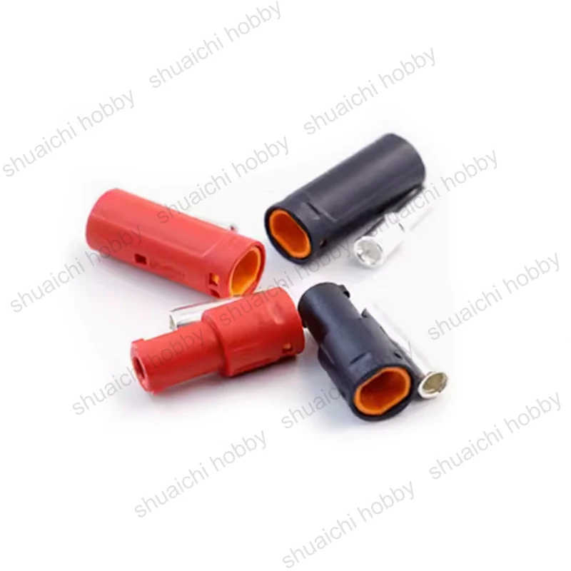 Amass大電流信号ピンリベット配線コネクタ、LCA40D-M/f、600v dcプラグ、rcドローンリポバッテリー用の黒または赤のシェル、10個