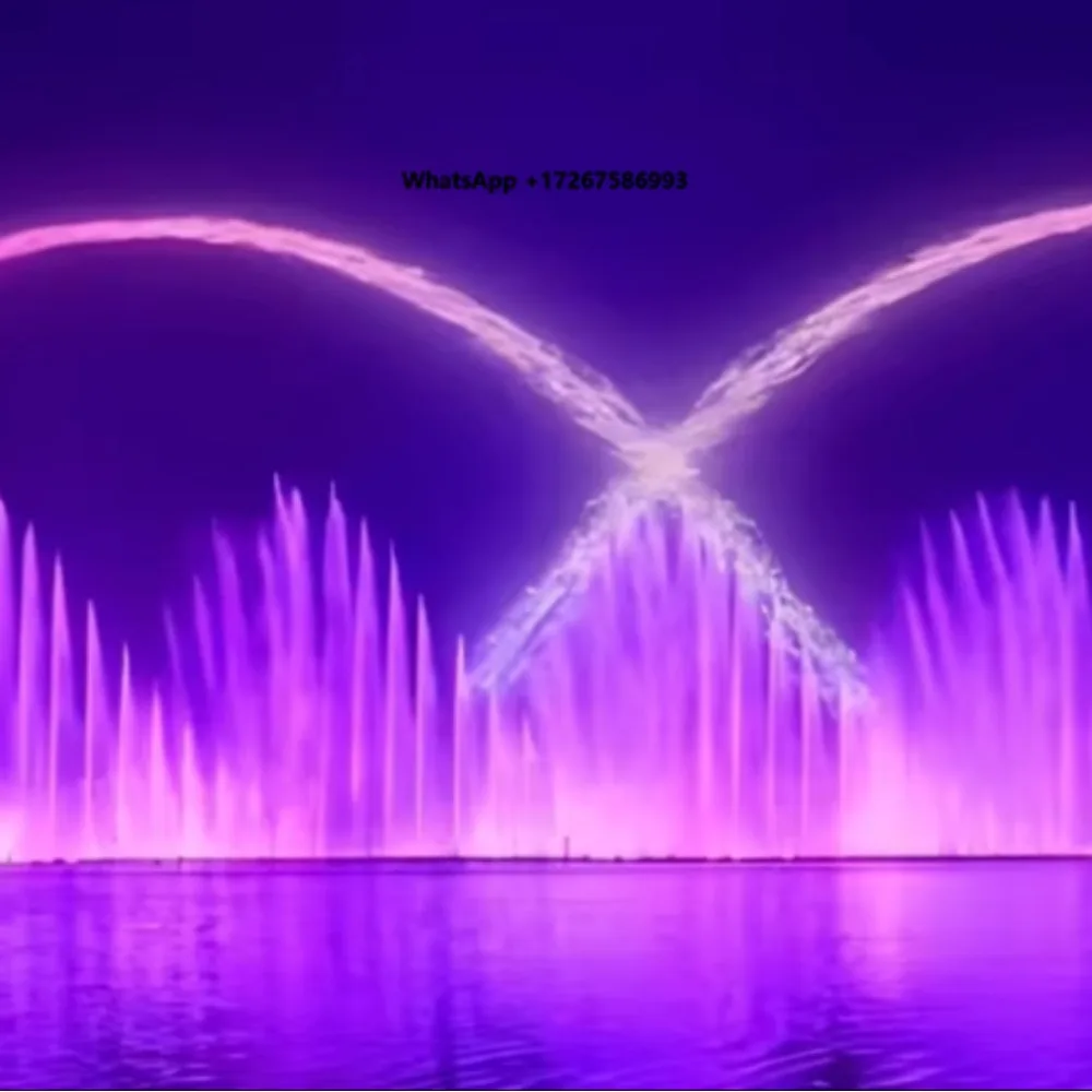 Large-scale Musical Fountain with Programmable Lighting and Water Features on the Plaza