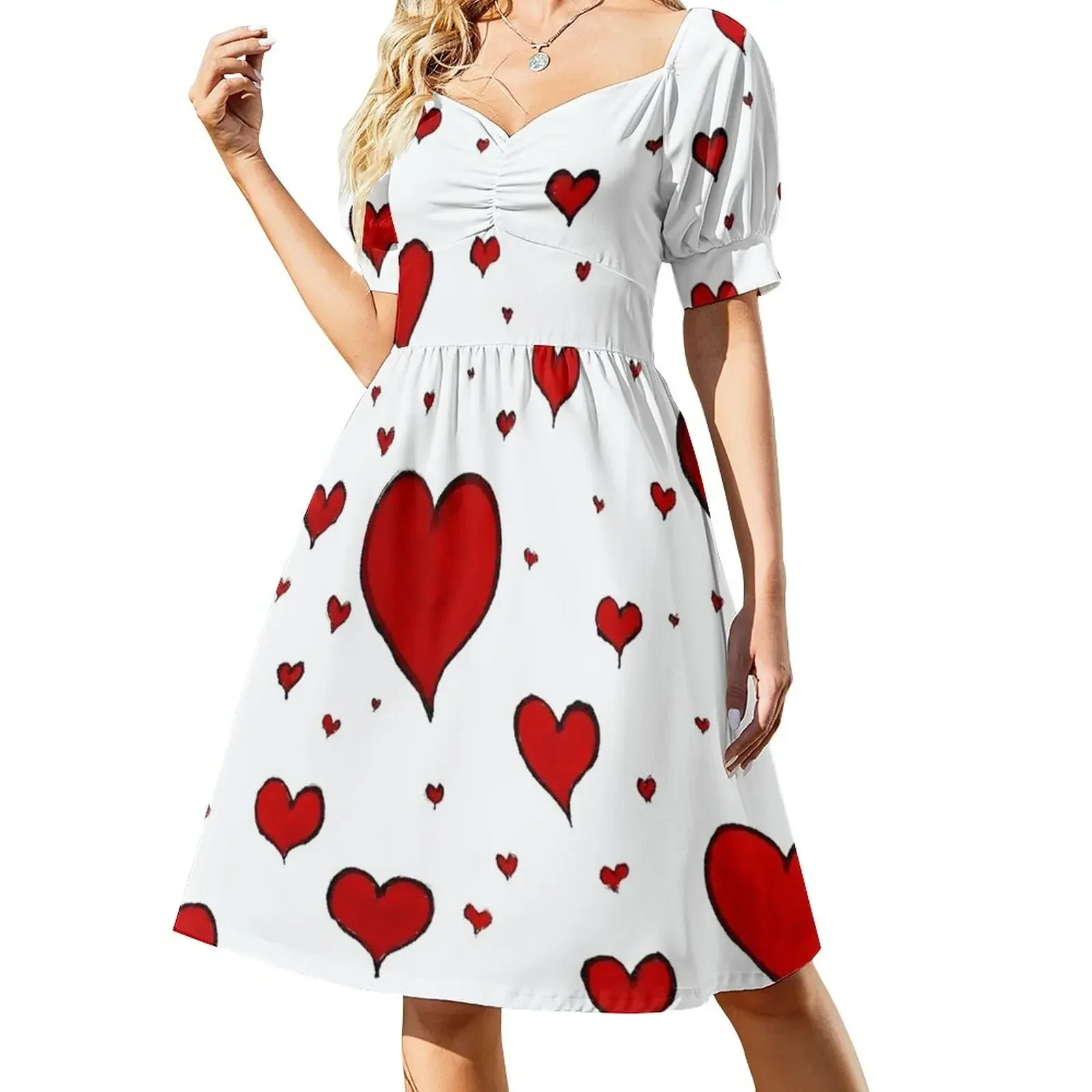 

Valentine Heart Pattern Sleeveless Dress long dress women summer women's summer dress 2025 woman