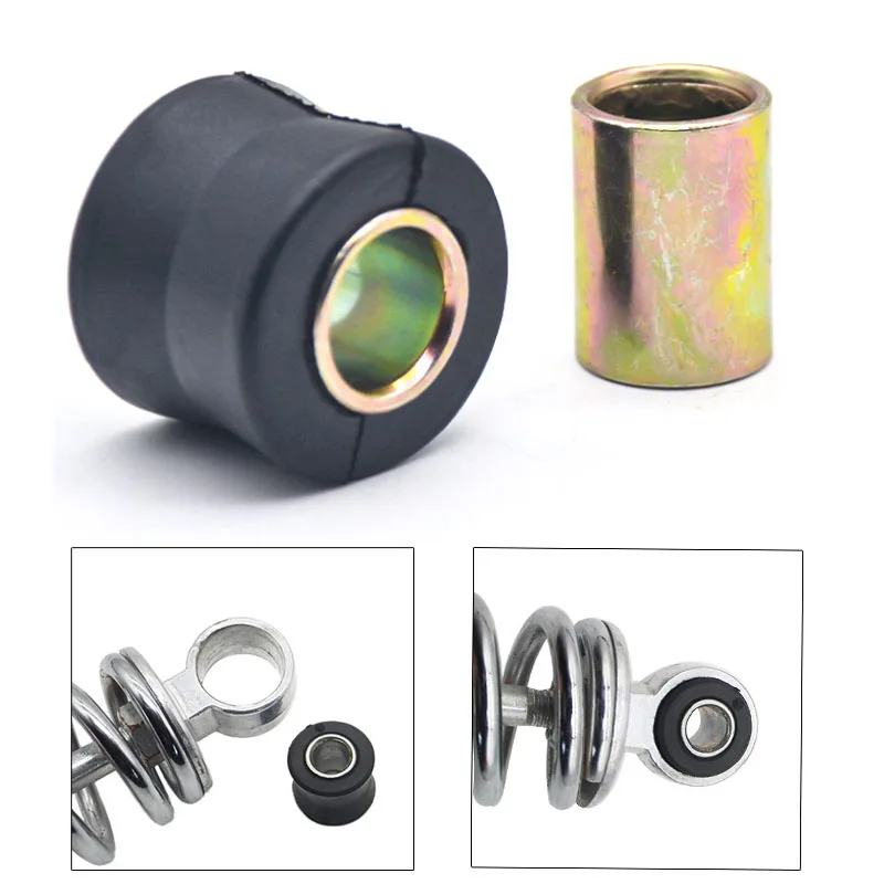 Pack of 8pcs Motorcycle  Scooter Rear Shock Absorber Rubber Sleeve Cushion Rubber Ring 10mm 12mm Rear Shock Absorber Bushing