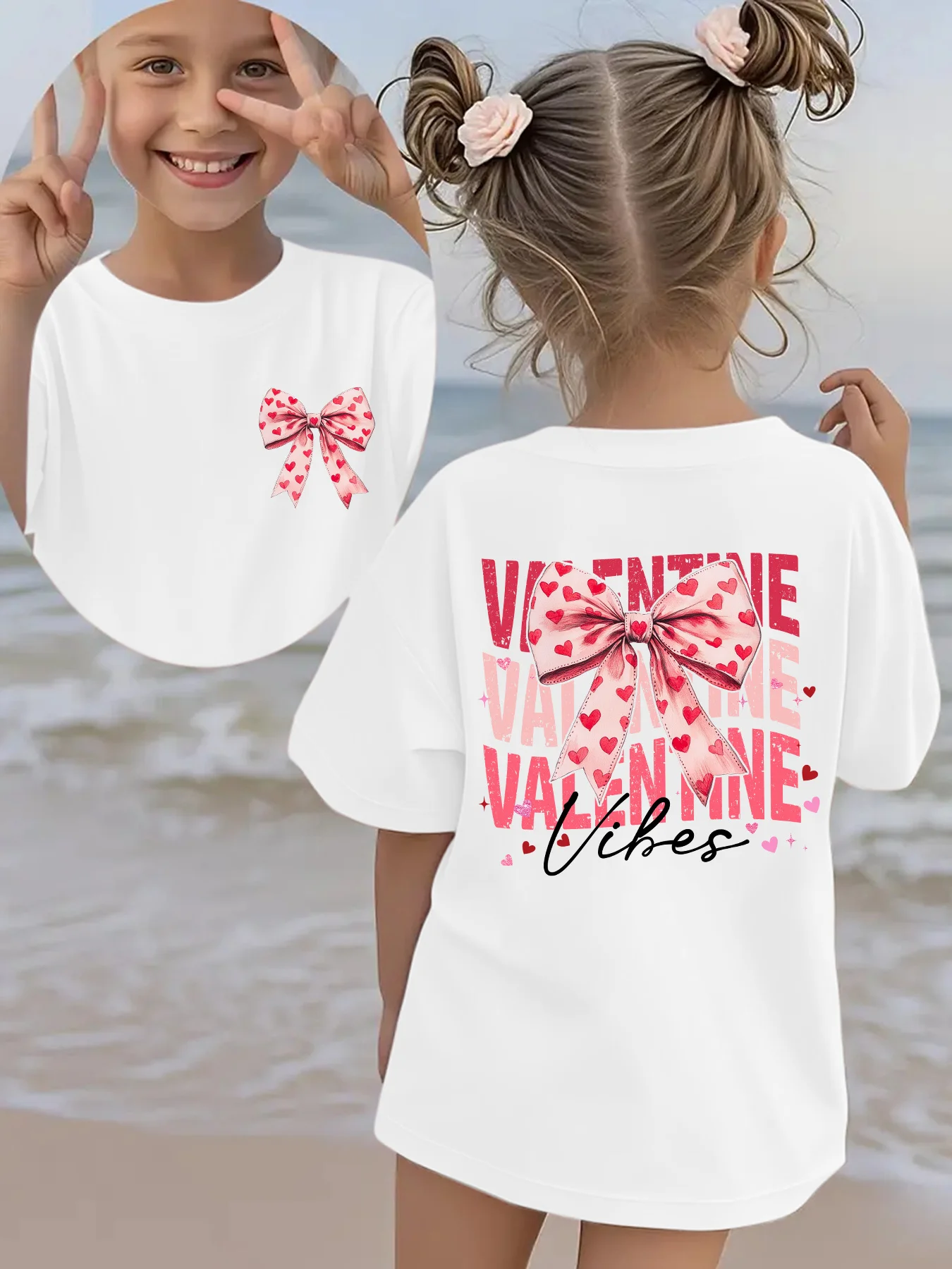 Valentine's Day Summer Fashion Children's T-shirt 