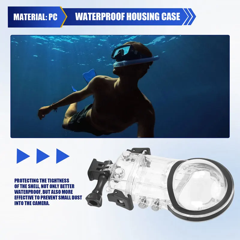 ABDE-водонепроницаемый чехол для Insta 360 X3, защитный чехол для подводного погружения, аксессуары для экшн-камеры