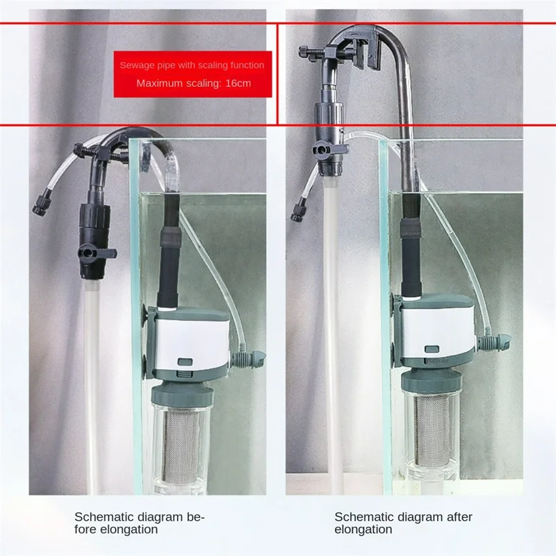 Imagem -04 - Filtro do Tanque para Aquário Bomba de Circulação Purificador de Água Trocador de Água Separando Coletor de Cocô de Peixe 220240v em 1
