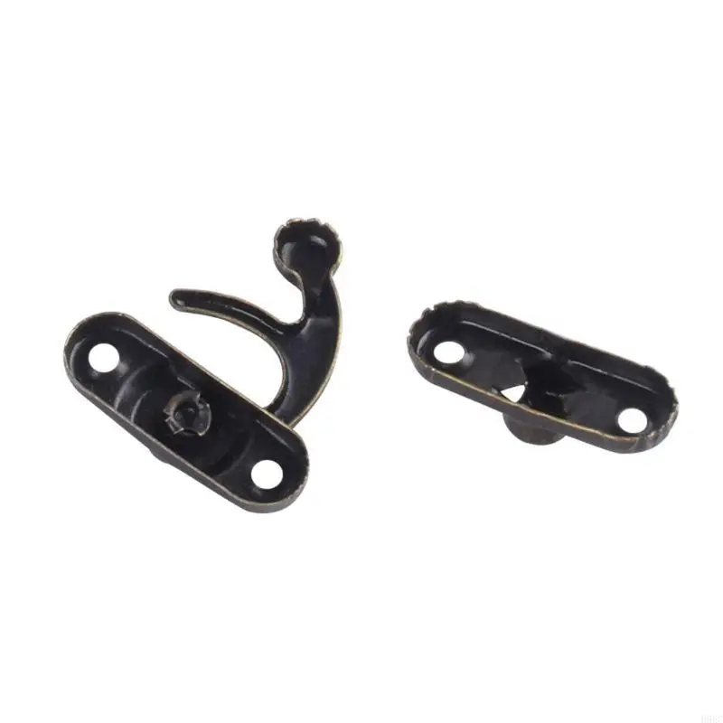 h9ec 오른쪽 스윙 암 작은 후크 목재 상자 1.14 × 1.30 인치 antique bronze tone hasp 래치 가구 diy acce