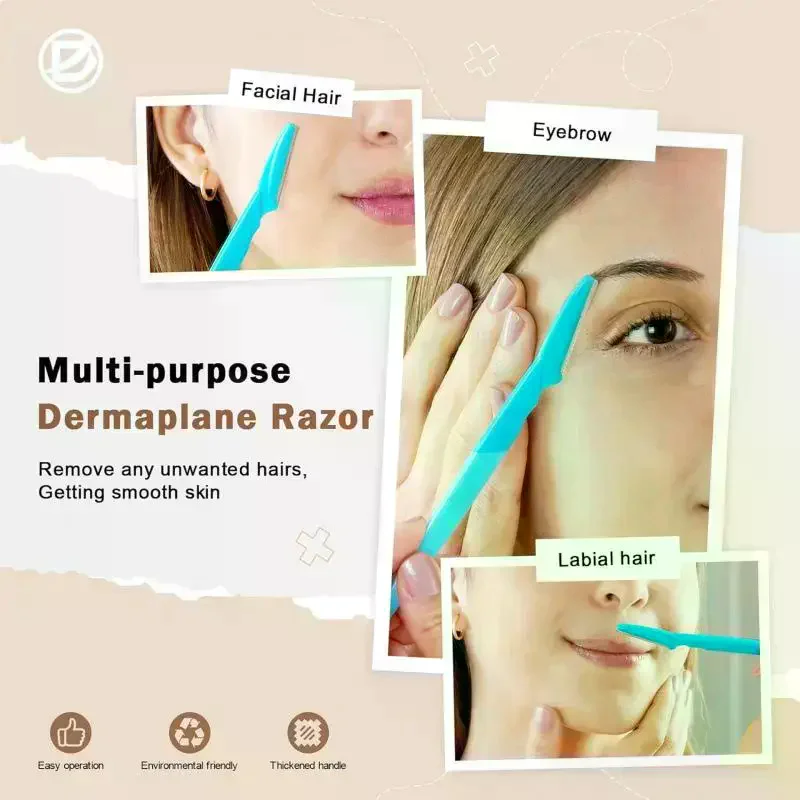 Brow Razor And Face Razor For Women And Men, Eyebrow Hair Trimmer And Shaver With Protective Cover,Safe 5/10/20Pcs