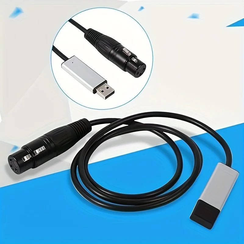 FT232RL USB DMX512 Interface Adapter 3PIN XLR RS485 Converter Cable for LED Stage Lighting Controller, Freestyler DMXControl Sof