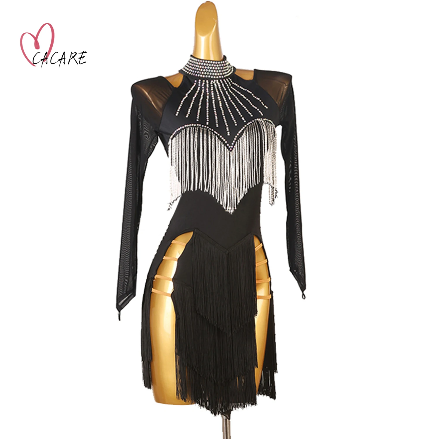 

Latin Dance Competition Dress Female Suit Dance Wear Dresses for Women Latin Clothing Samba Latin One Piece Dress Latino 0149