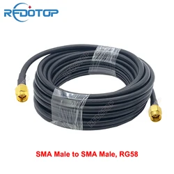 1M-20M SMA Male to SMA Male RG58 50Ω Coax Cable SMA Plug WiFi Antenna Extension Cable Connector SMA-SMA-50JJ-3 Adapter Pigtail