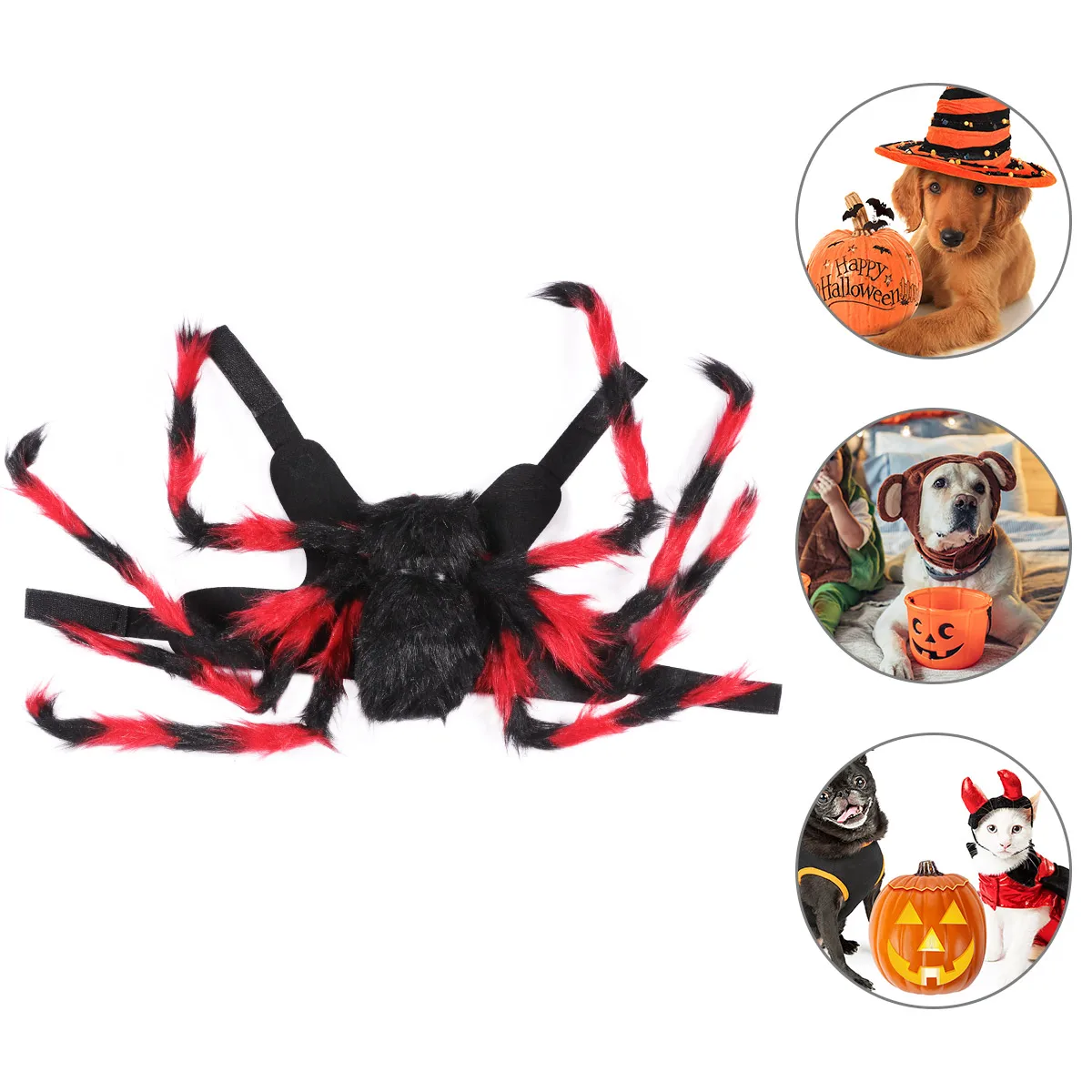 

Pet Spider Costume Halloween Dog Harness Small Accessories Creative Design Fashion Adorable Outfit Costumes Pet Supplies