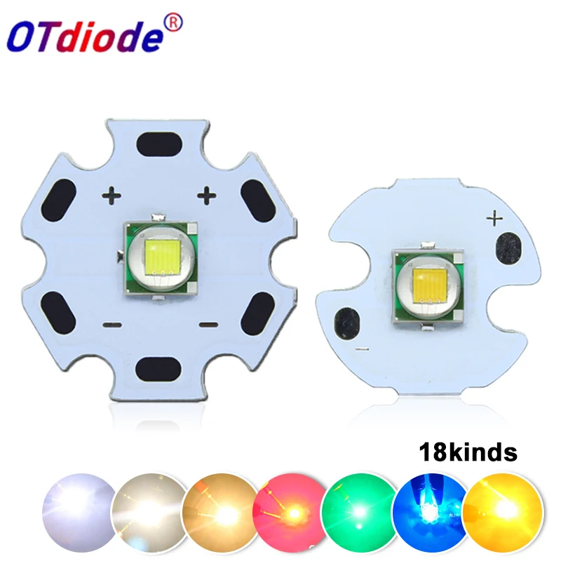 Dioda LED dużej mocy 5W-10W 5050 XLM T6 5050-L2 3-3.7V Ciepła Neutralna Zimna Biała Czerwona Zielona Niebieska UV Fioletowa Dioda chipowa Część do latarki