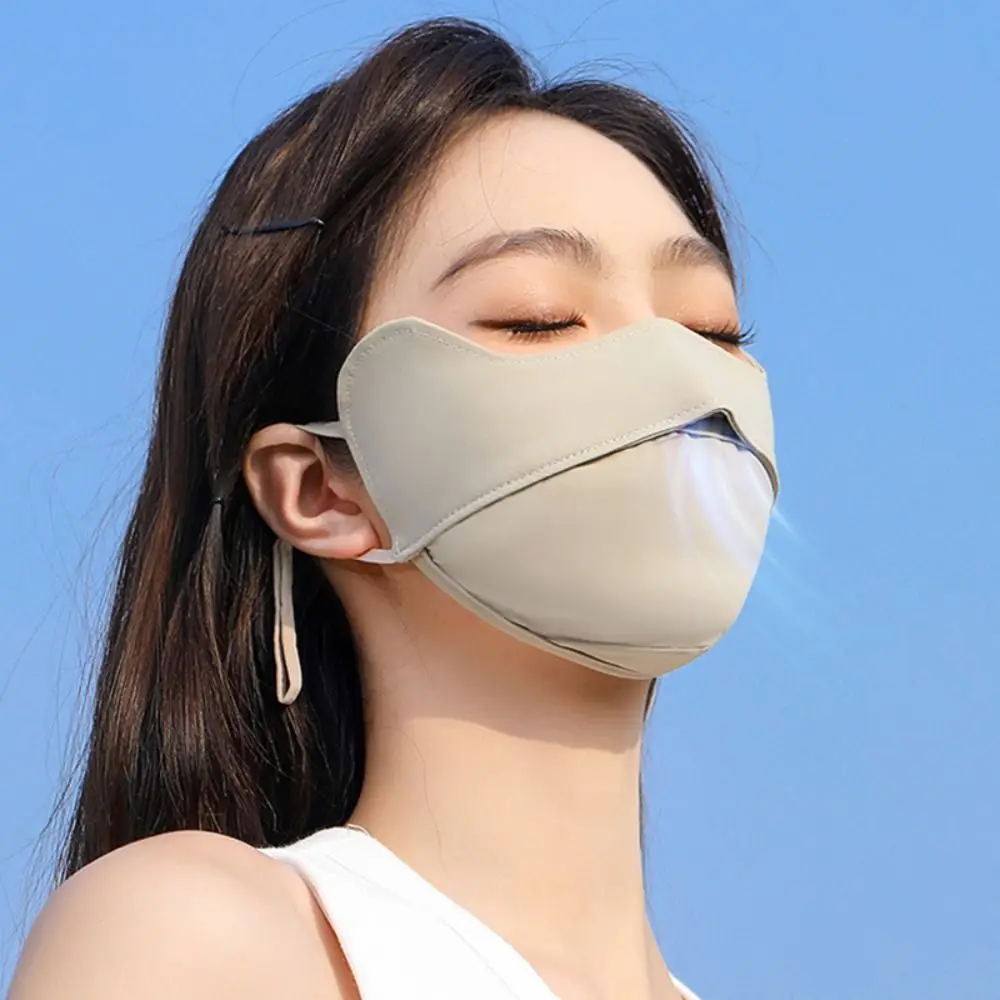 Sunscreen Face Scarf Ice Silk Mask Summer Solid Color Face Cover Face Scarves Sunscreen Veil Face Gini Mask Women/Girls