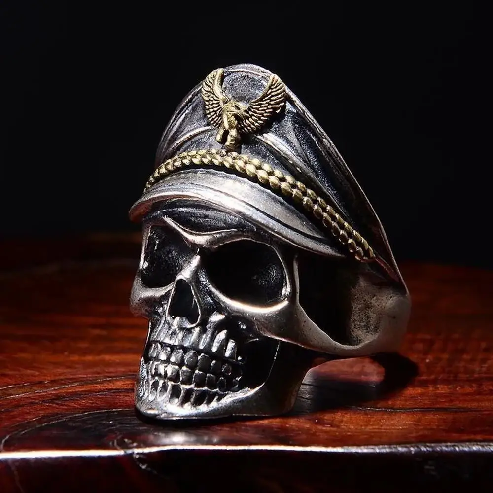 Vintage Ghost Pirate Skull Rings Men's Fashion Exquisite Personality Hip Hop Street Exaggerated Jewelry - Image 5