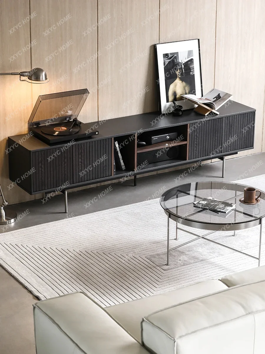 A  Nordic Singapore TV Cabinet Italian Simple Metal Four-Door Audio-Visual Locker furniture